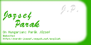 jozsef parak business card