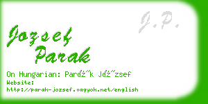 jozsef parak business card